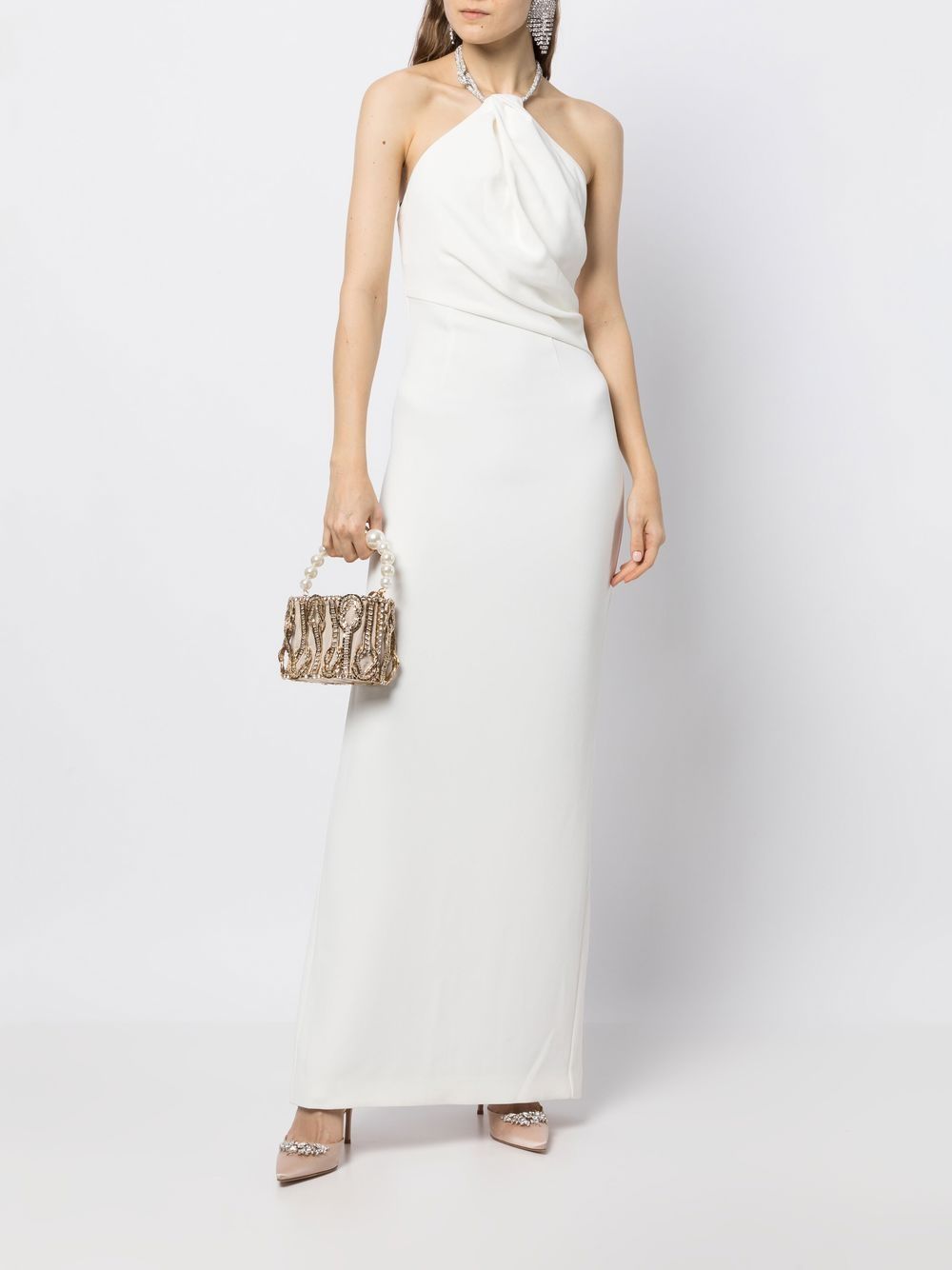 Solace London Riva crystal-embellished Gown - Farfetch