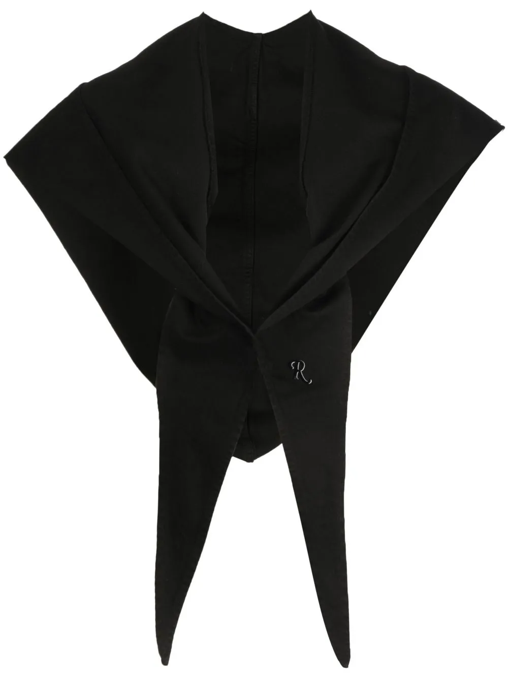 

Raf Simons chal con placa del logo - Negro