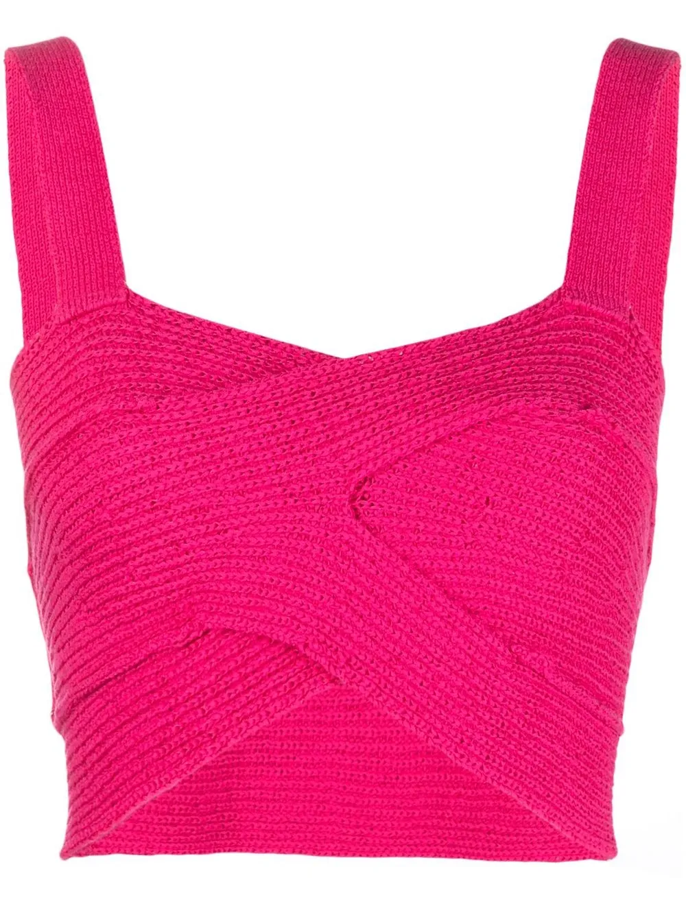 

Cult Gaia Brieann knitted cropped top - Pink