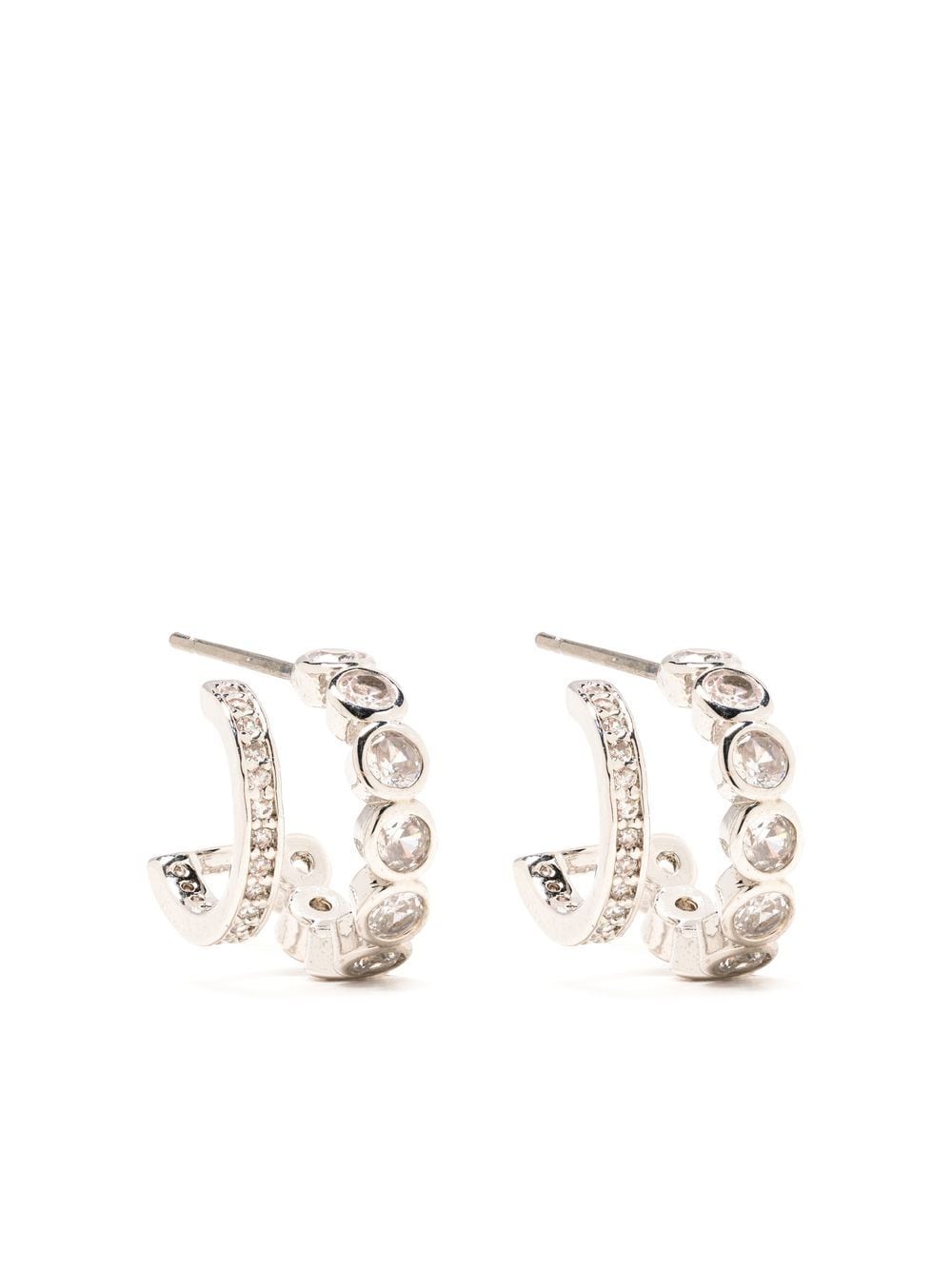 

Kate Spade Double huggie hoop earrings - Silver