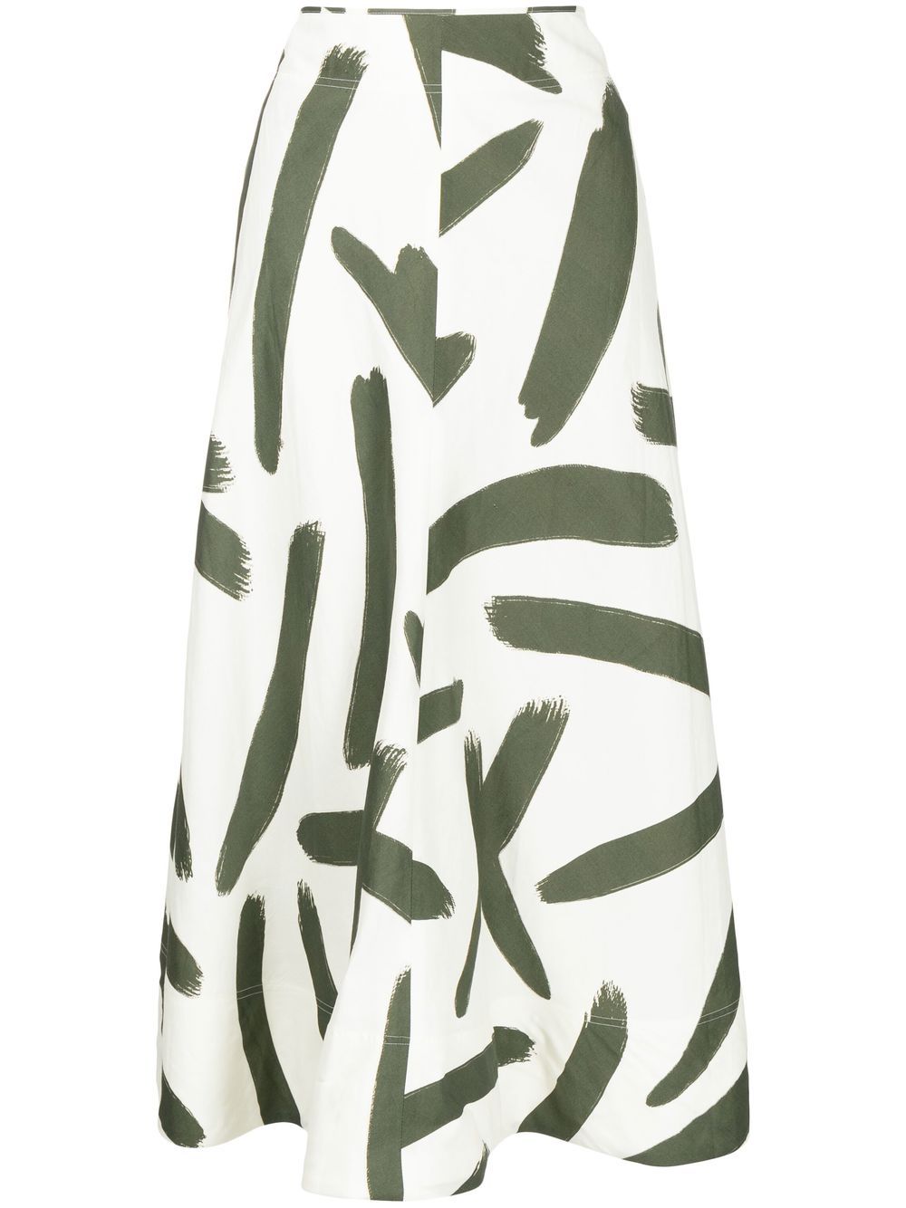 

Lee Mathews abstract-print A-line skirt - Verde