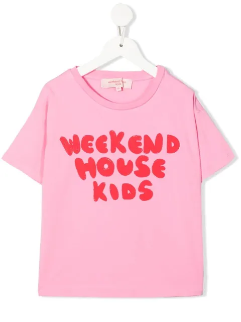 Weekend House Kids. تيشيرت برقبة مستديرة وشعار الماركة 