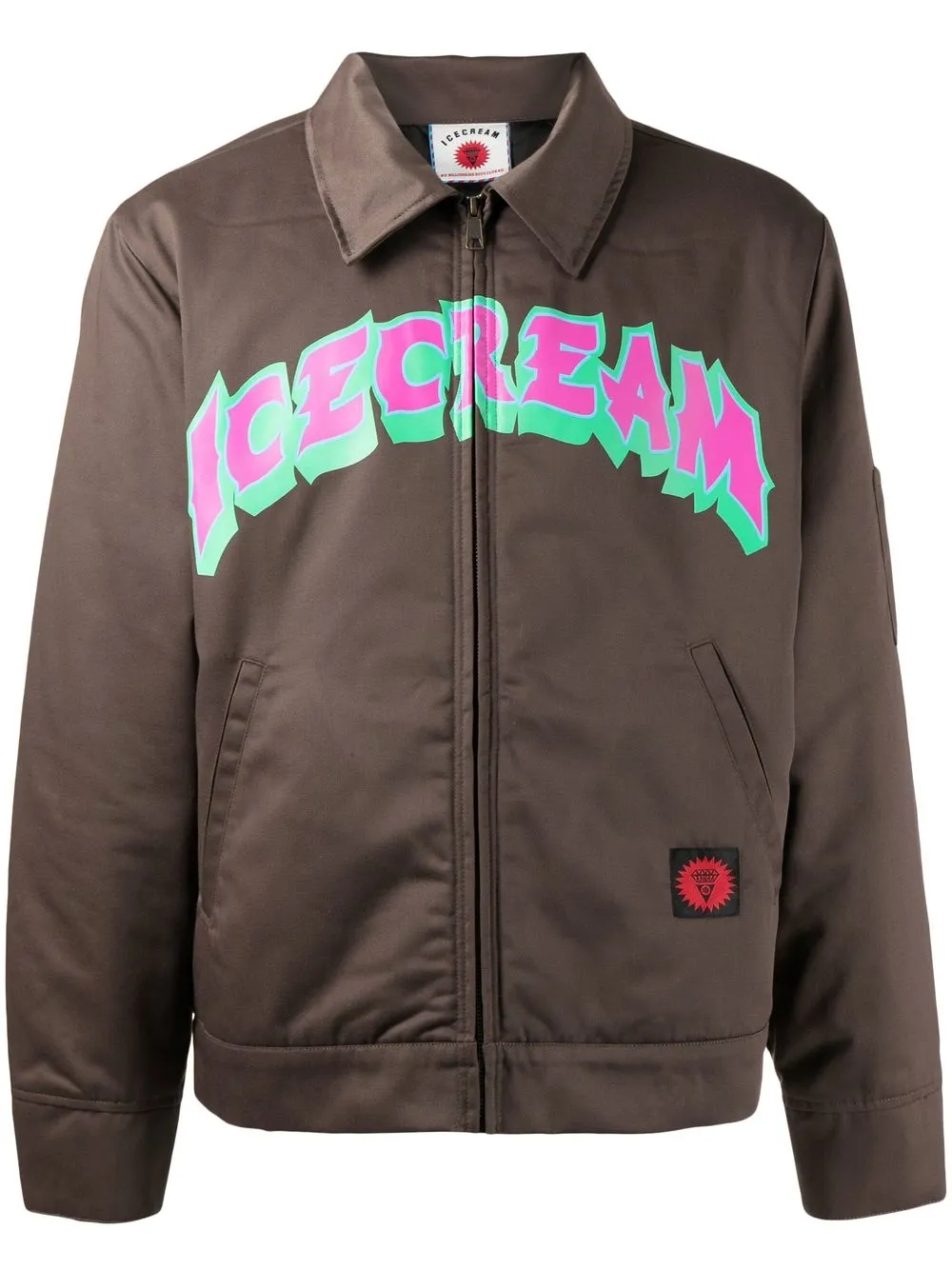 

ICECREAM chamarra bomber con logo estampado - Marrón