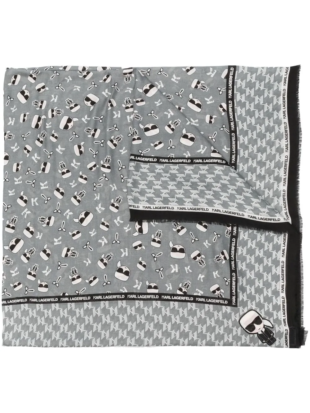 

Karl Lagerfeld Karl-print scarf - Grey