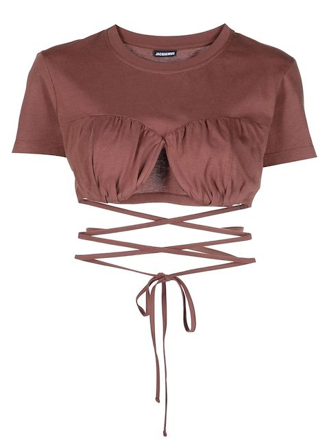 Jacquemus Le T-Shirt Baci cropped top