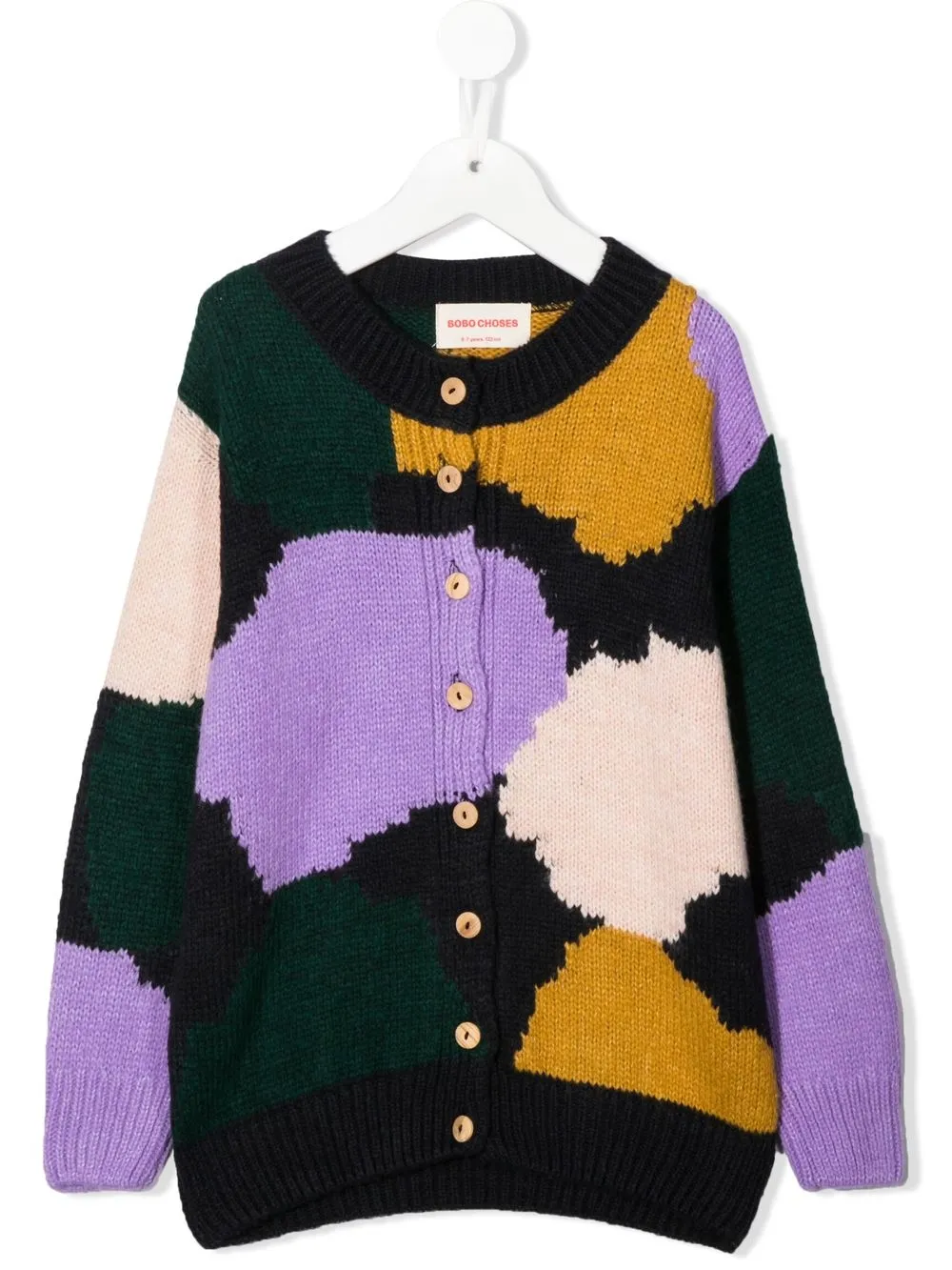 

Bobo Choses cárdigan tejido de intarsia - Verde