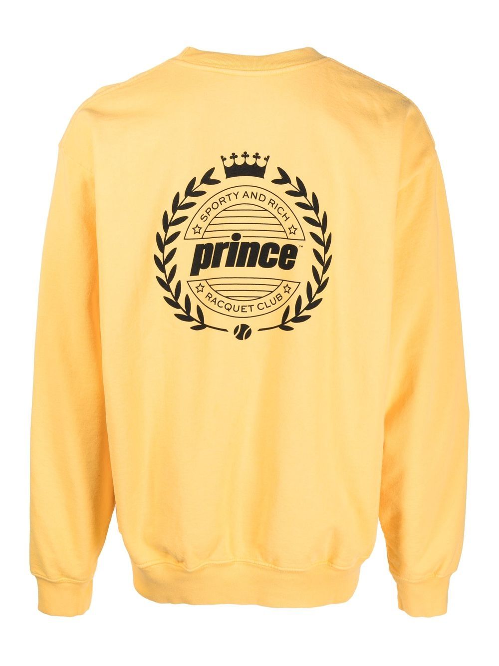 Shop Sporty And Rich Prince Graphic-print Sweatshirt In Yellow