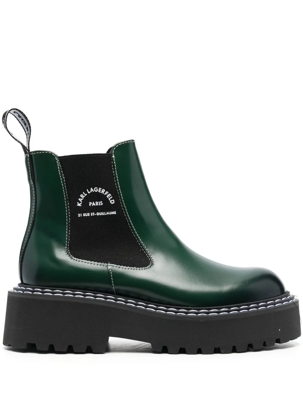 

Karl Lagerfeld botines con suela gruesa - Verde