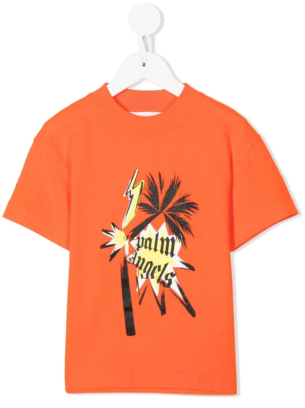 

Palm Angels Kids playera con logo gráfico estampado - Naranja