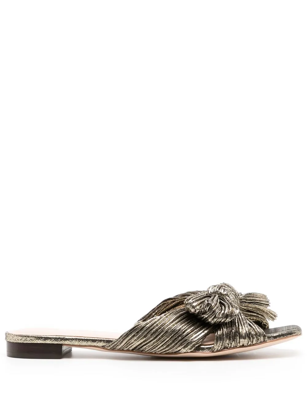 

Loeffler Randall pleated bow-detail sandals - Gold