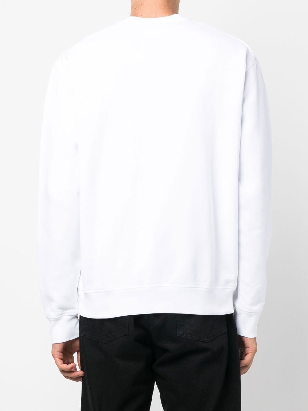 Shop Dsquared2 Logo-print Cotton Sweatshirt In White