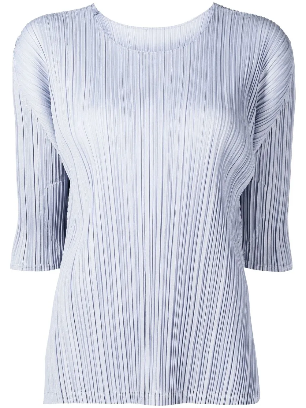 

Pleats Please Issey Miyake plissé-effect half-length sleeve top - Blue