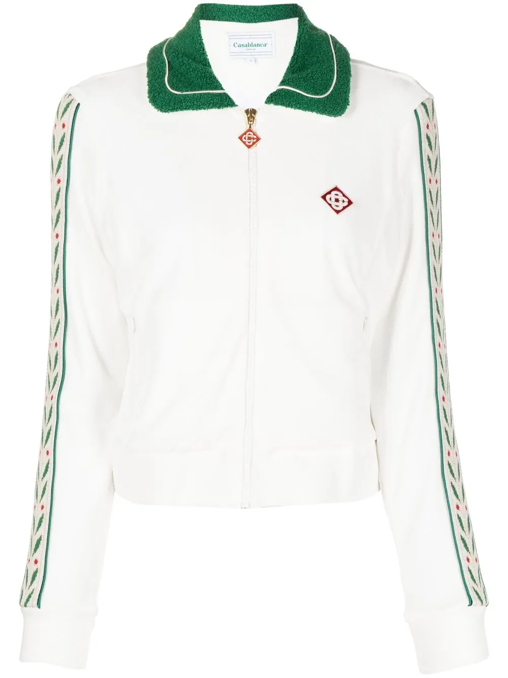 

Casablanca monogram-embroidered track jacket - White