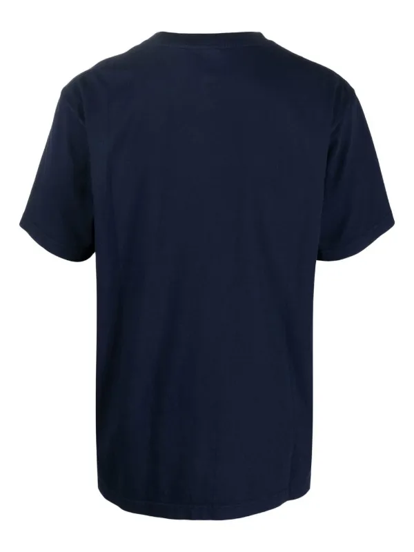 ★Sporty & Rich★ Yacht Club Logo Print Short Sleeve T-Shirt Sporty & Rich logo-print short-sleeved T-shirt | Blue | FARFETCH