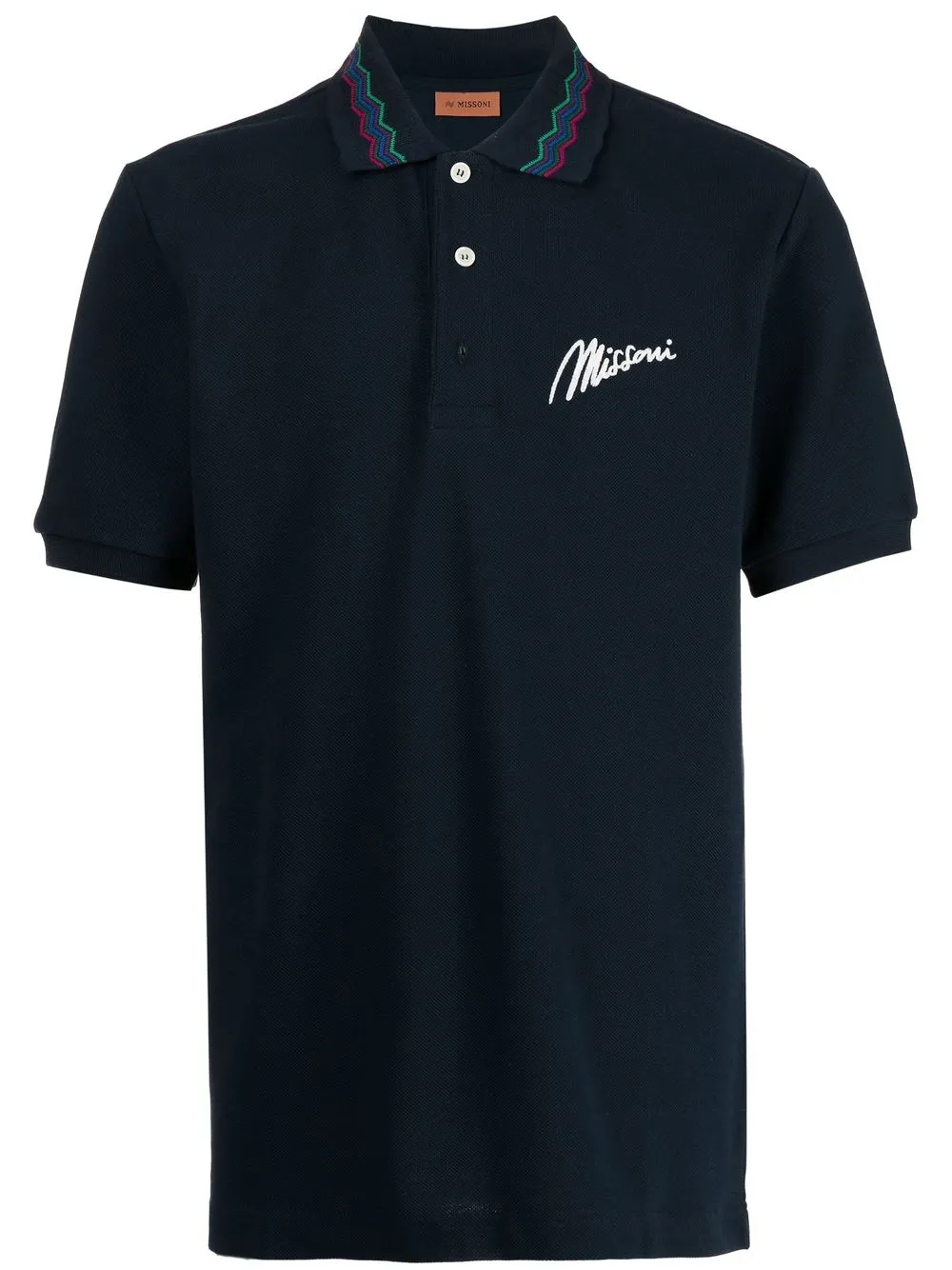 

Missoni playera tipo polo con logo bordado - Azul