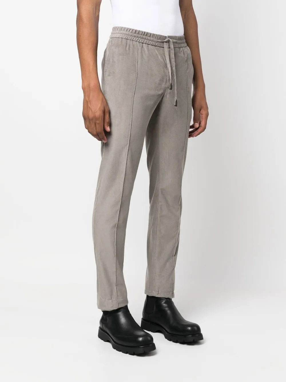 Brioni Drawstring-waist Trousers In Grau