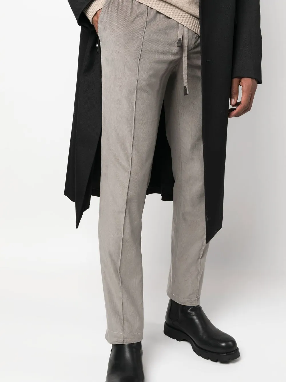 Brioni Drawstring-waist Trousers In Grau