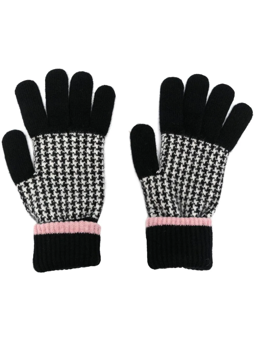 

Paul Smith guantes con motivo pied de poule - Negro