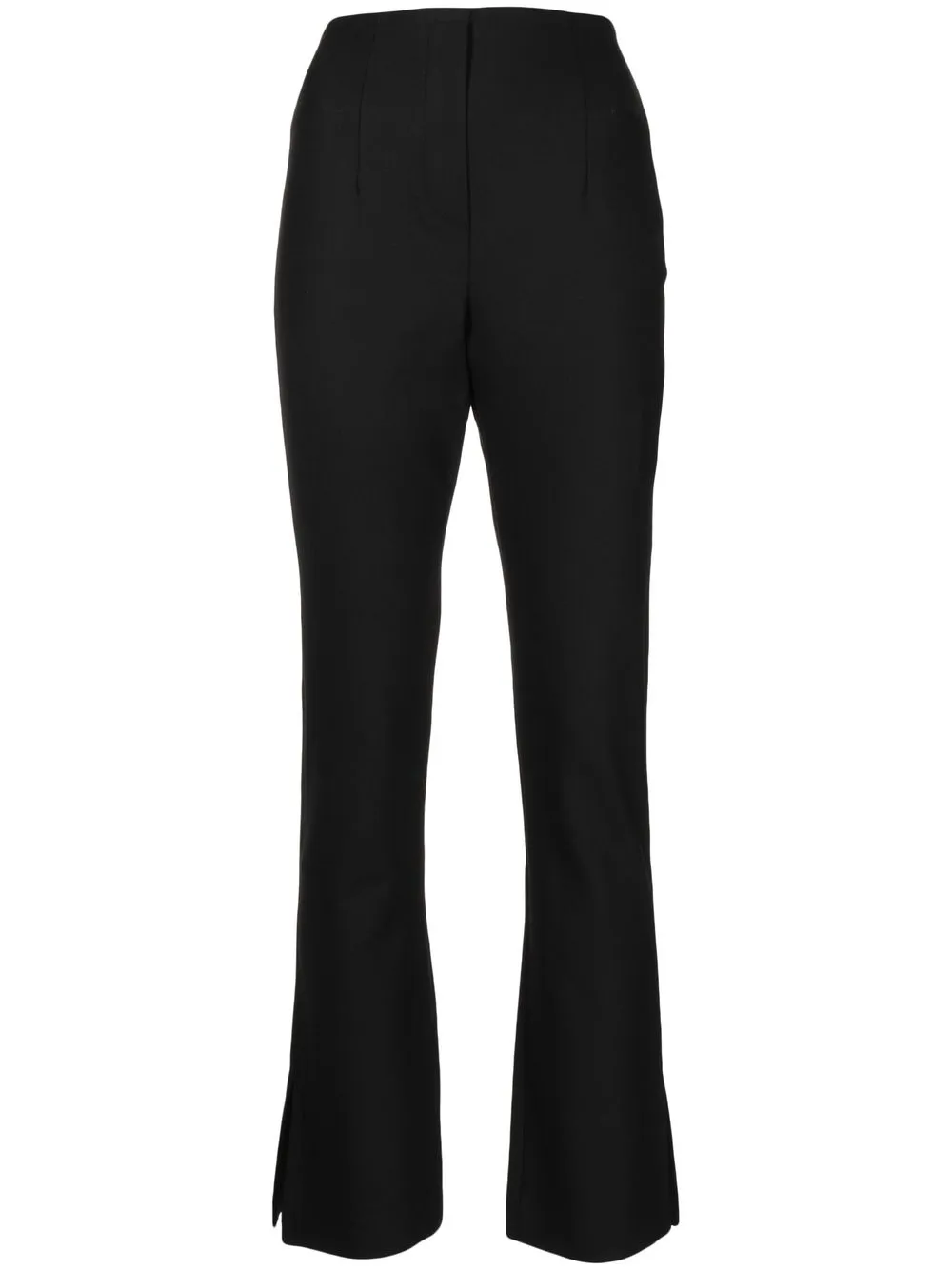 

Rokh cropped side-slit trousers - Black