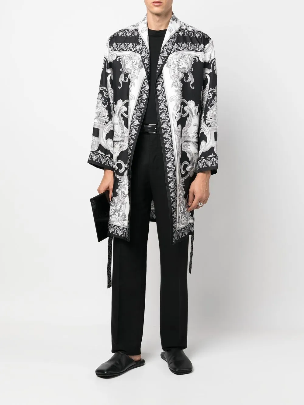 Versace Baroque Silk Dressing Gown Farfetch