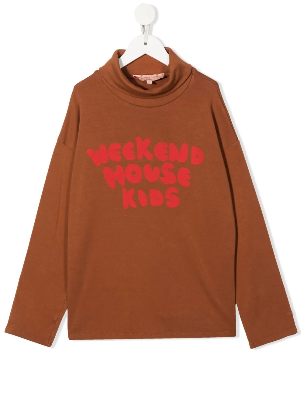 

Weekend House Kids. logo long-sleeve top - Brown