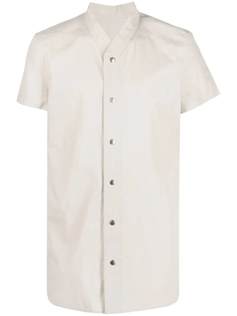 

Rick Owens short-sleeve snap collar shirt - Neutrals