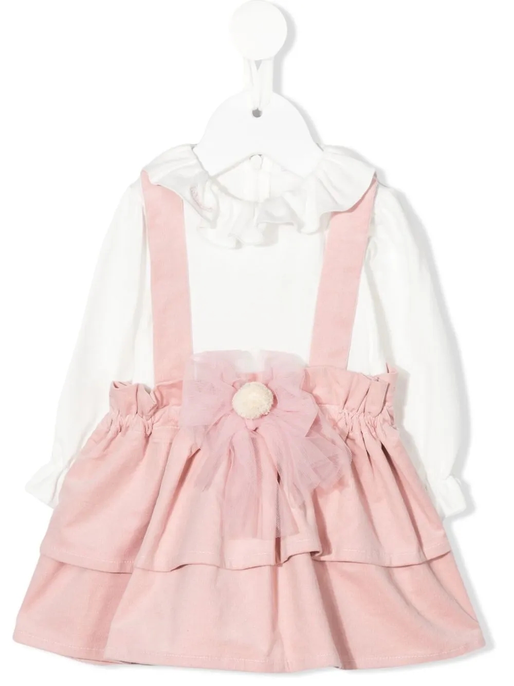 

Le Bebé Enfant vestido estilo pichi manga larga - Rosado