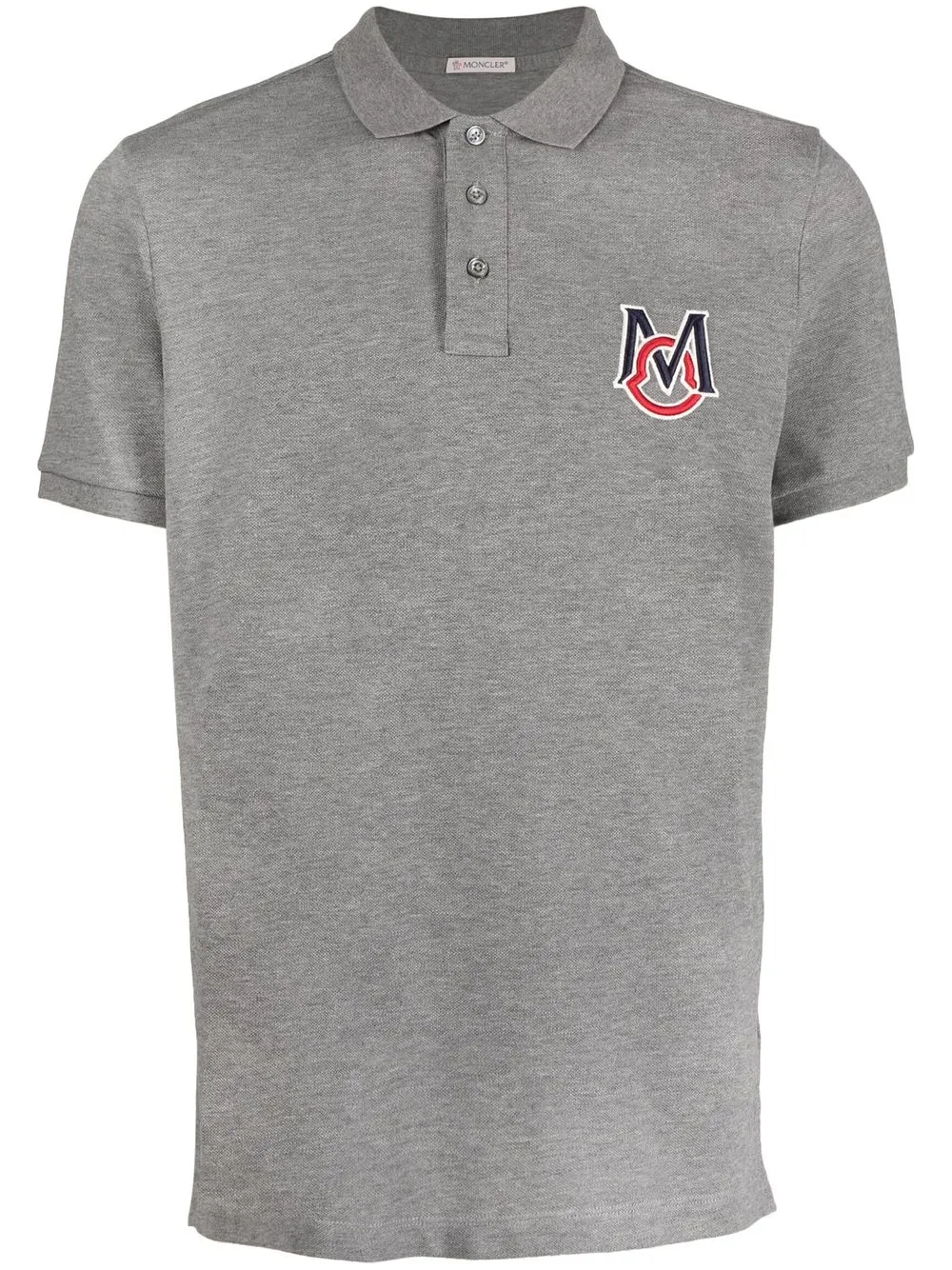 

Moncler embroidered-logo short-sleeve polo shirt - Grey