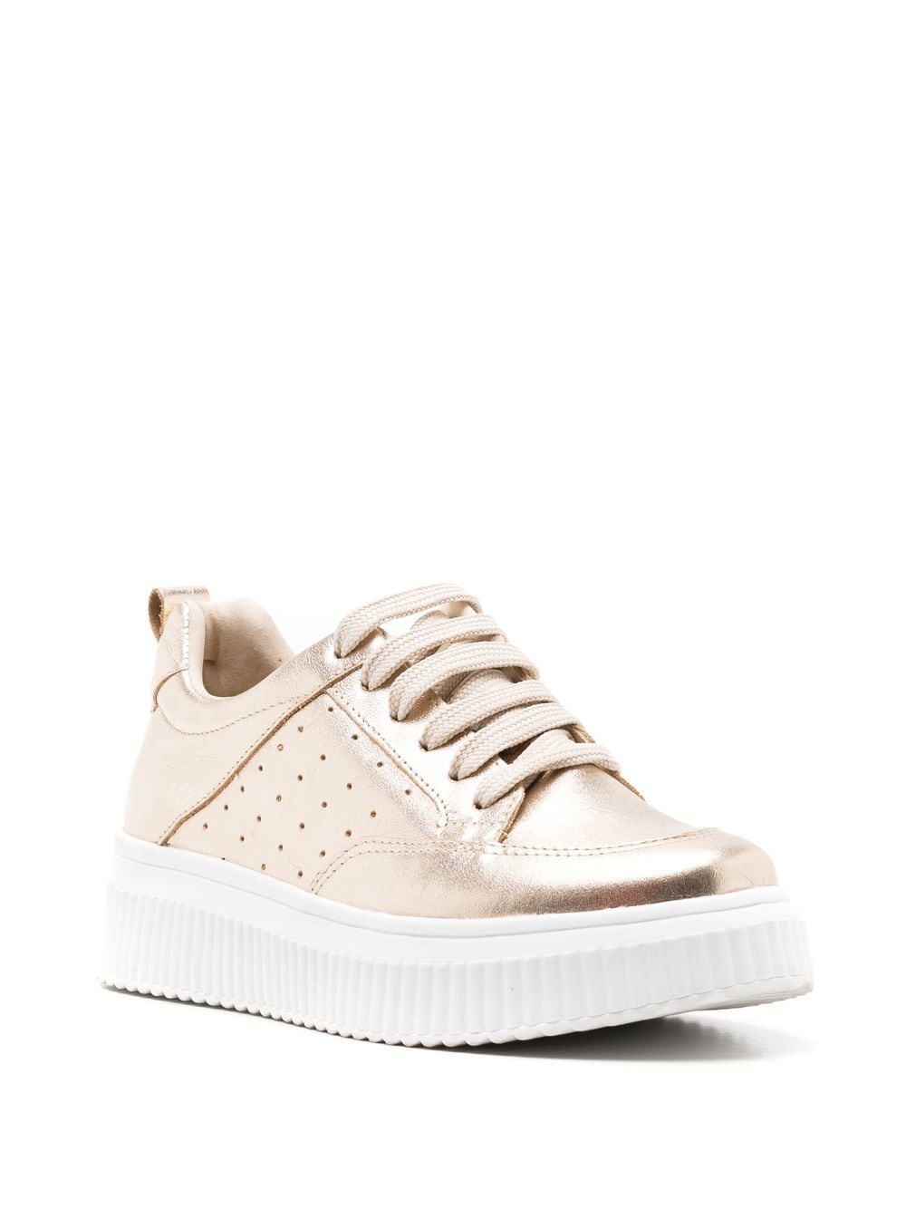 Shop Sarah Chofakian Tênis Moss Metallic Sneakers In Gold