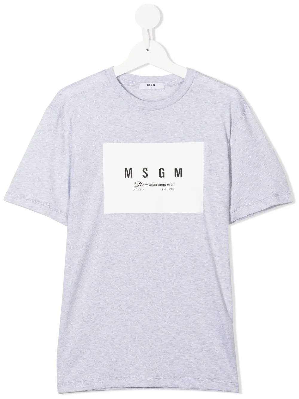 

MSGM Kids playera con logo estampado - Gris