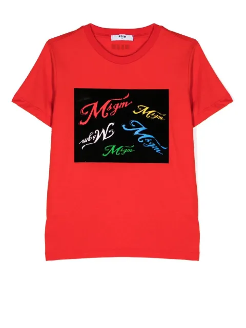 MSGM Kids playera con logo estampado