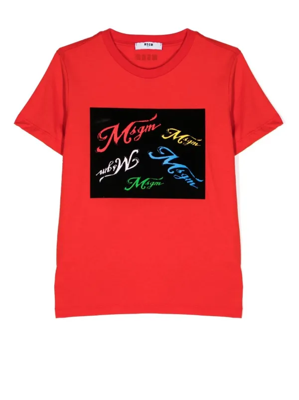 美品◯MSGM キッズTシャツ◯14anni/150cm MSGM Kids ロゴ Tシャツ | レッド | FARFETCH JP