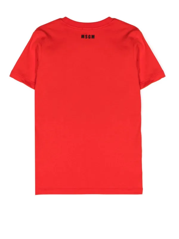 MSGM Kids ロゴ Tシャツ | レッド | FARFETCH JP