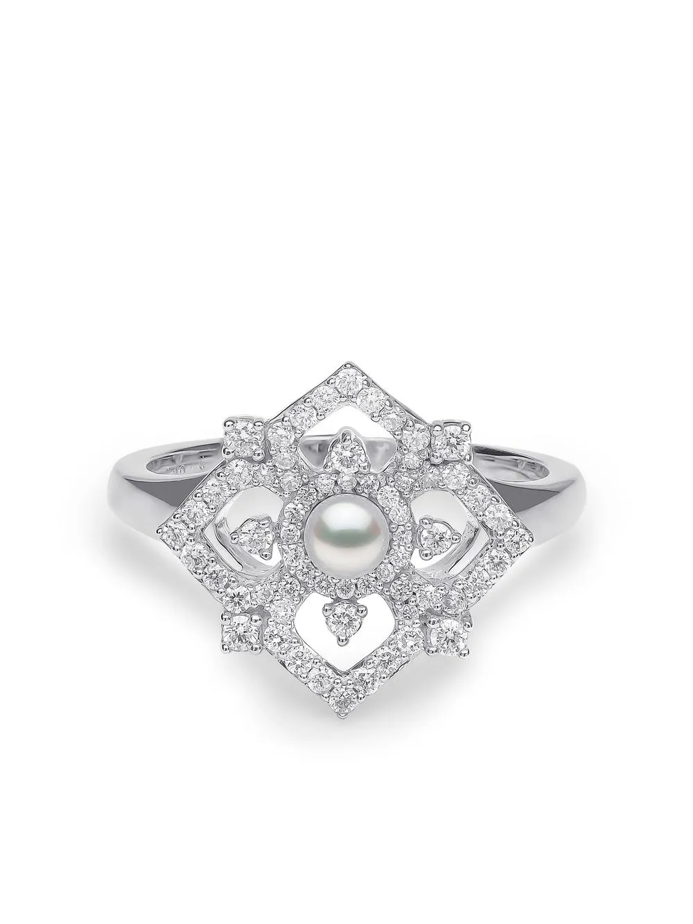 

Yoko London 18kt white gold Petal diamond and pearl ring - Silver