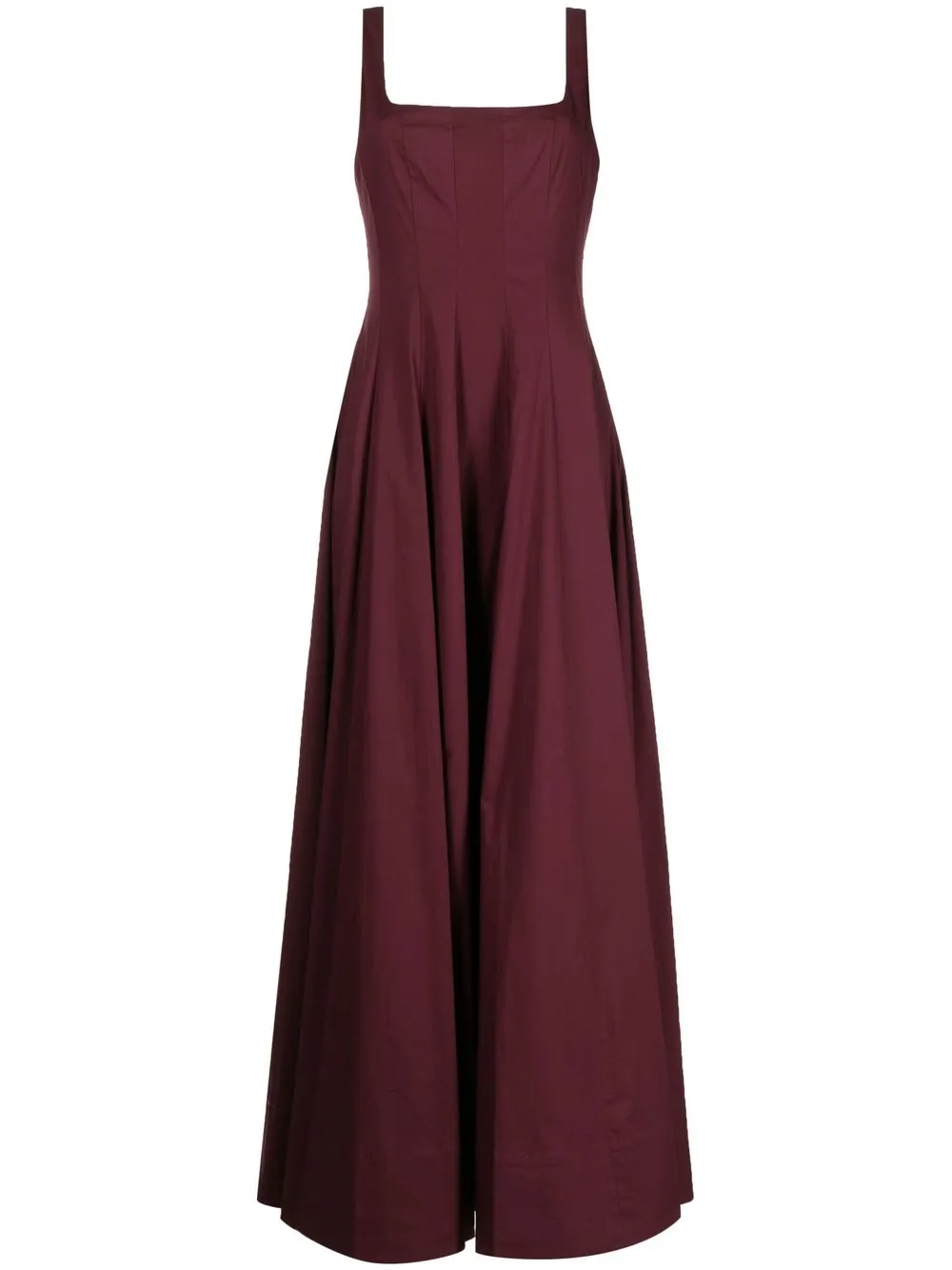 

STAUD pleat-detail maxi dress - Red