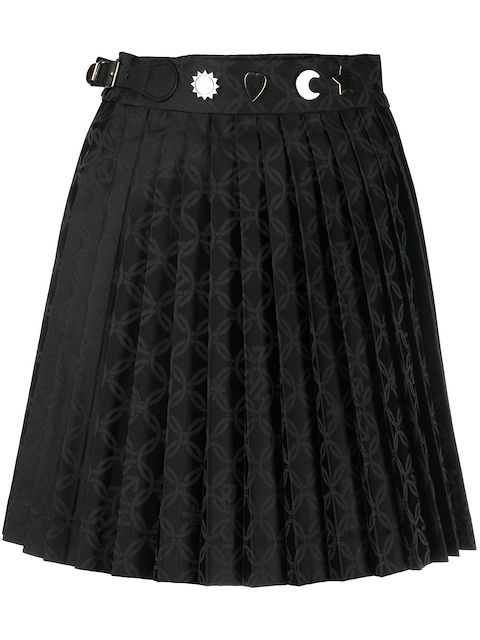 Charles Jeffrey Loverboy patterned-jacquard pleated kilt