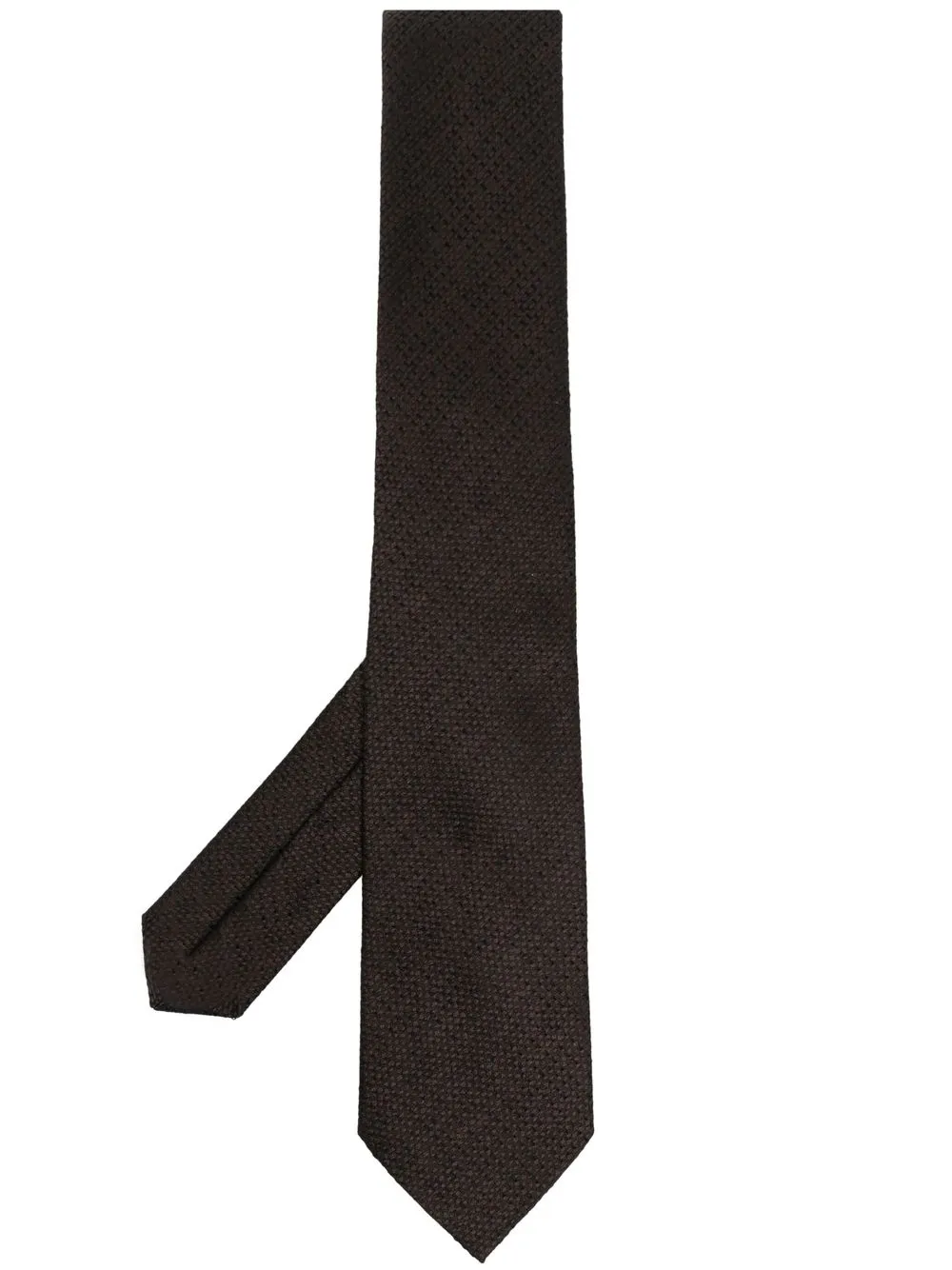 

Tagliatore tonal-check silk tie - Brown