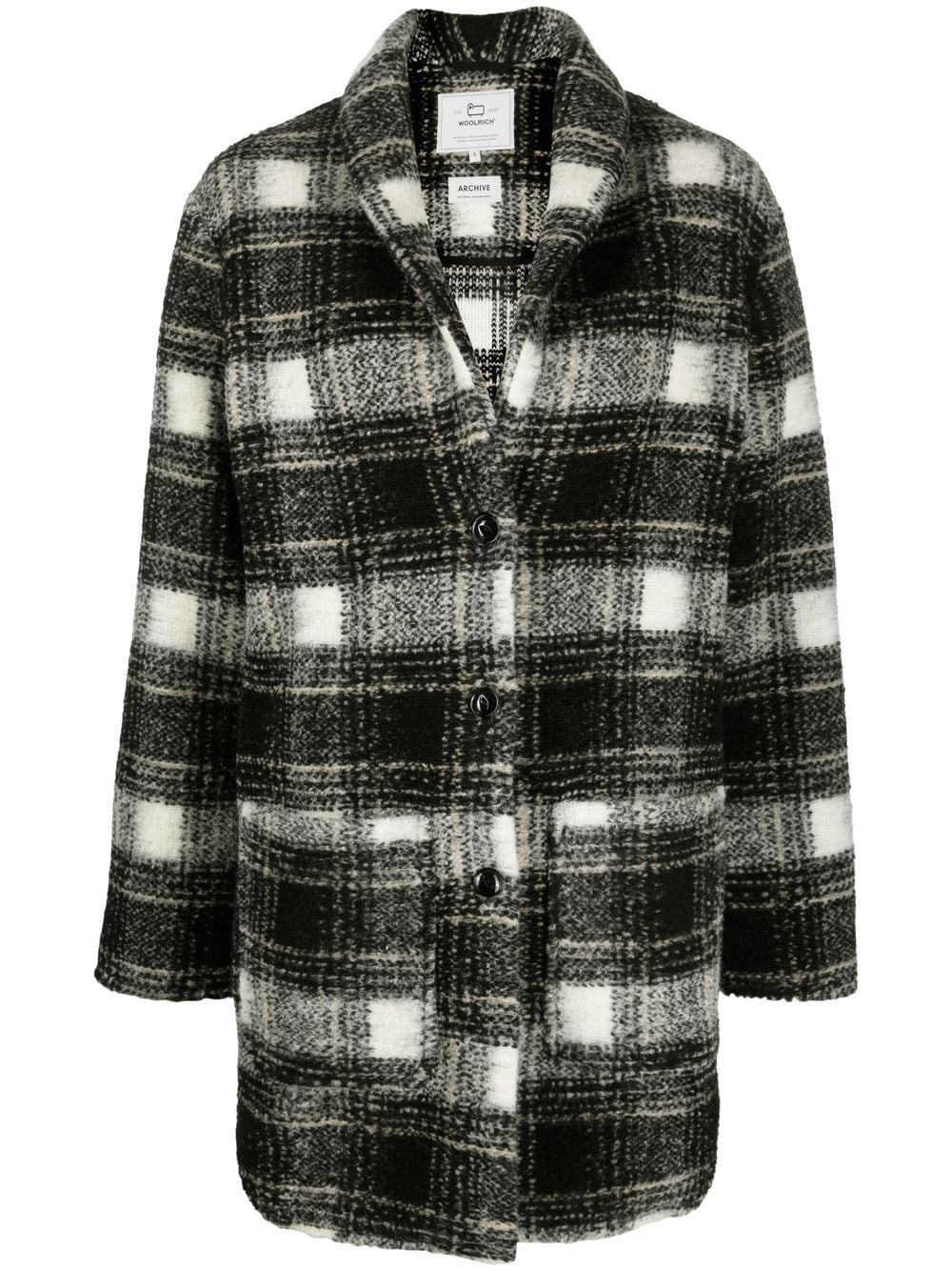 Woolrich Checked button-fastening Coat - Farfetch