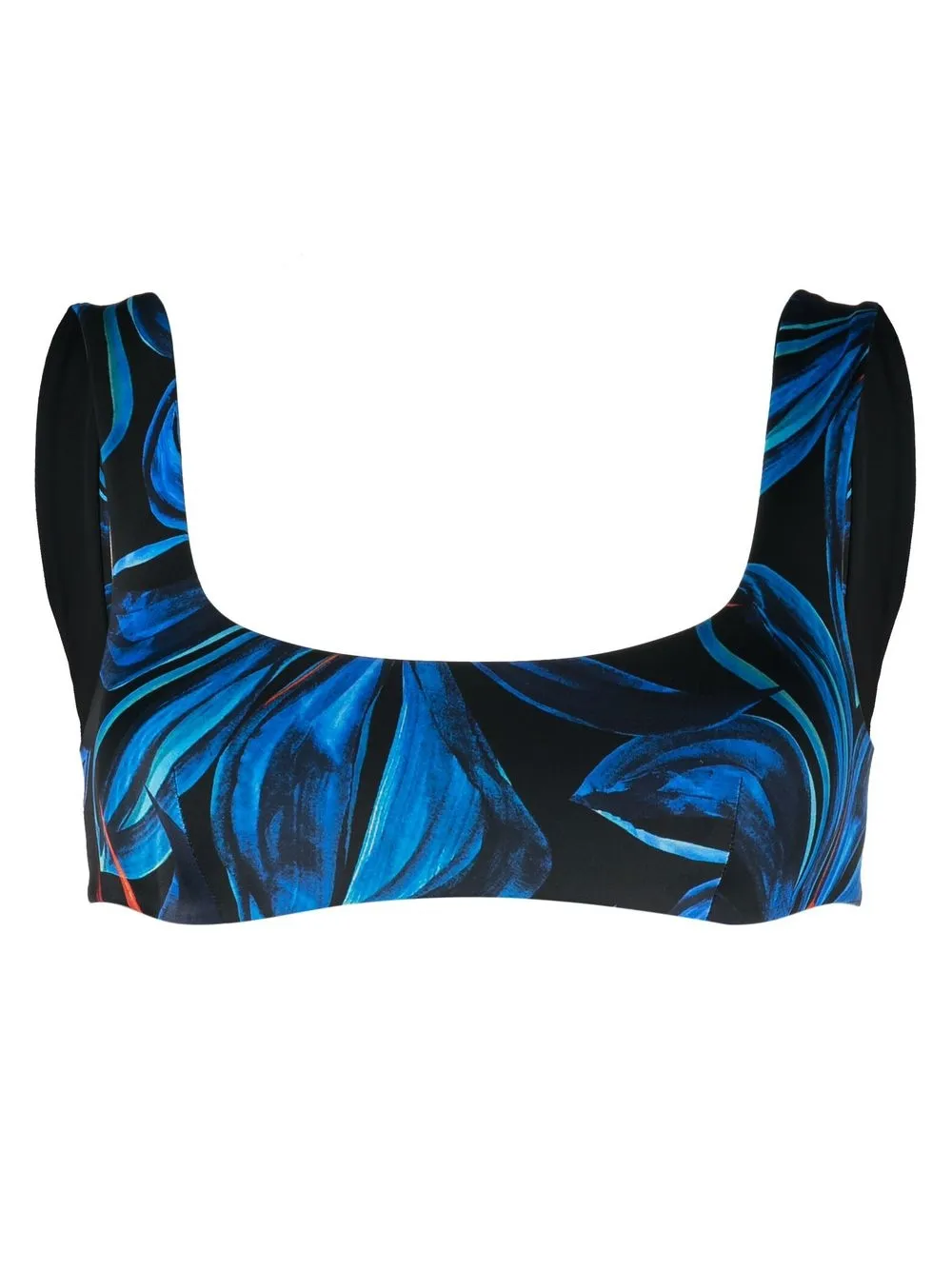 

Louisa Ballou floral-print bikini top - Blue
