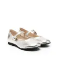 Gallucci Kids press-stud ballerina pumps - Gold