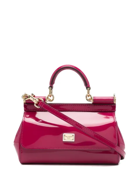 Dolce & Gabbana Bolsa tiracolo Sicily de couro envernizado