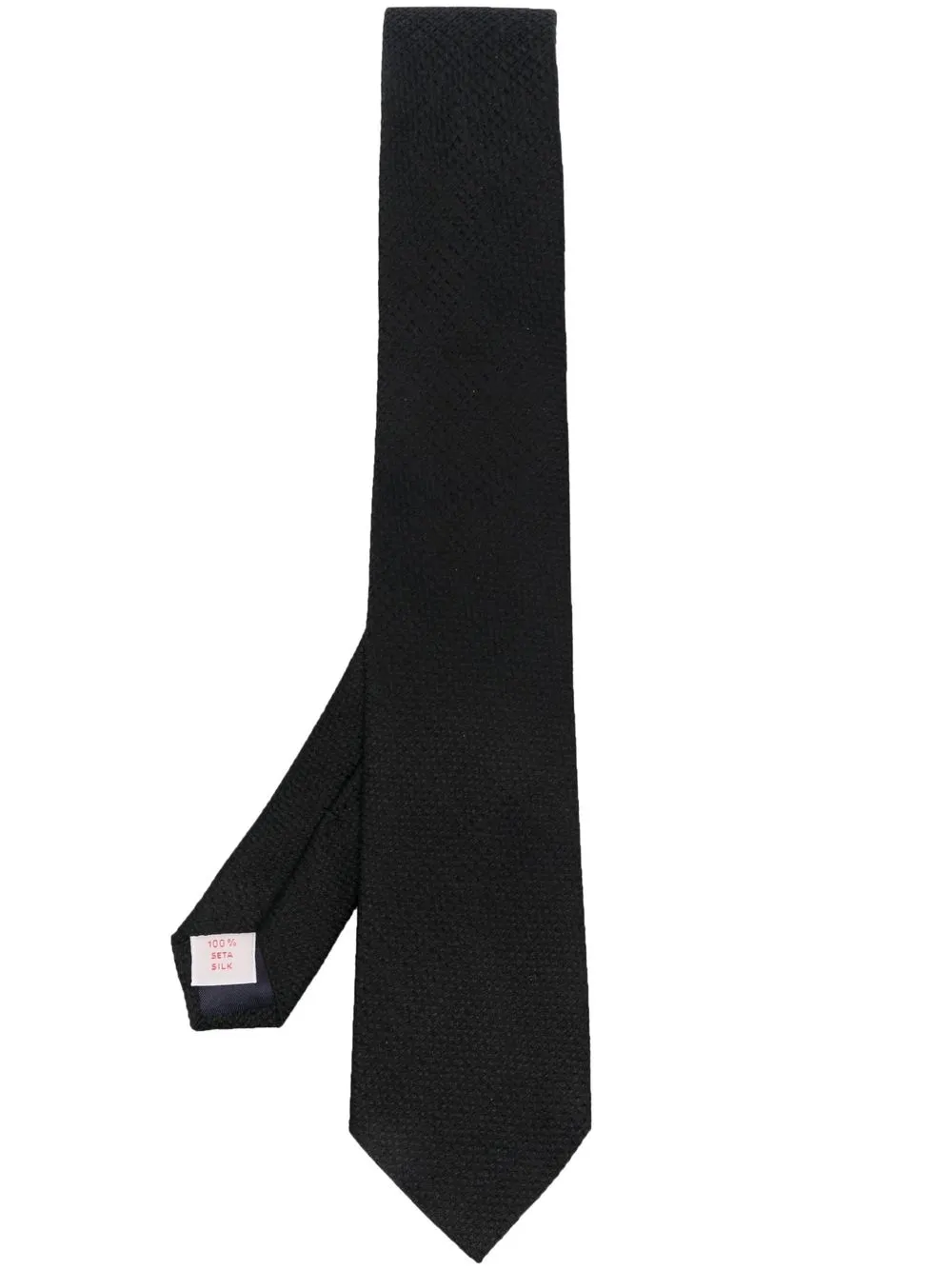 

Tagliatore tonal check-print silk tie - Black