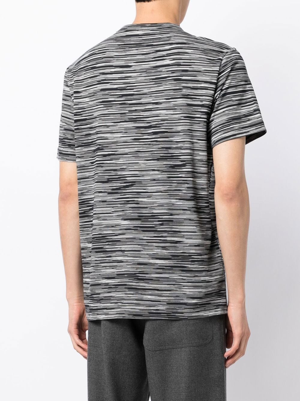 Shop Missoni Striped Short-sleeved T-shirt In Schwarz