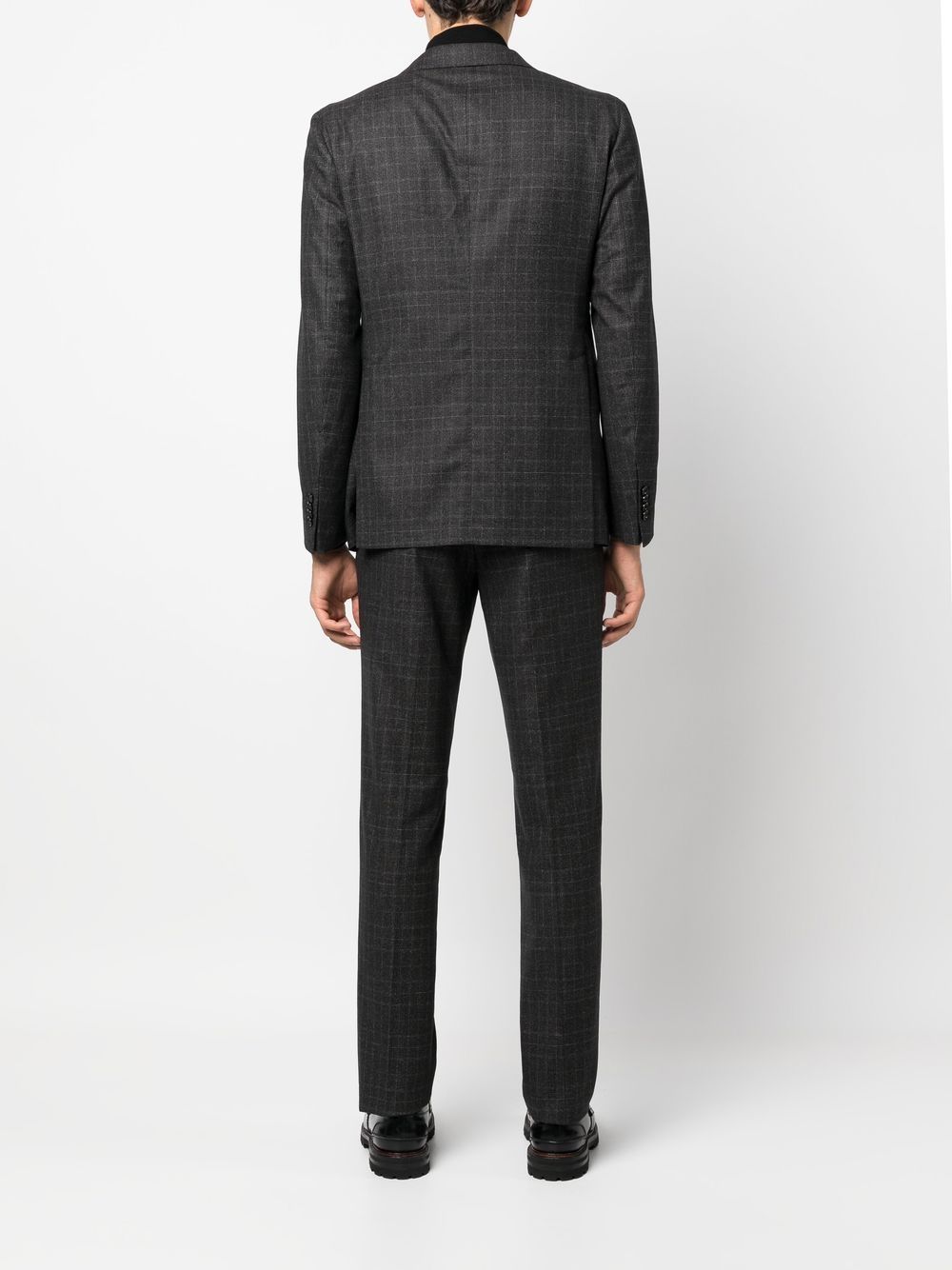 Shop Tagliatore Single-breasted Suit In Braun