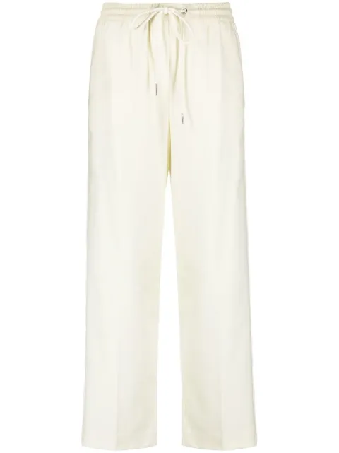 Moncler frayed tape-detail drawstring trousers