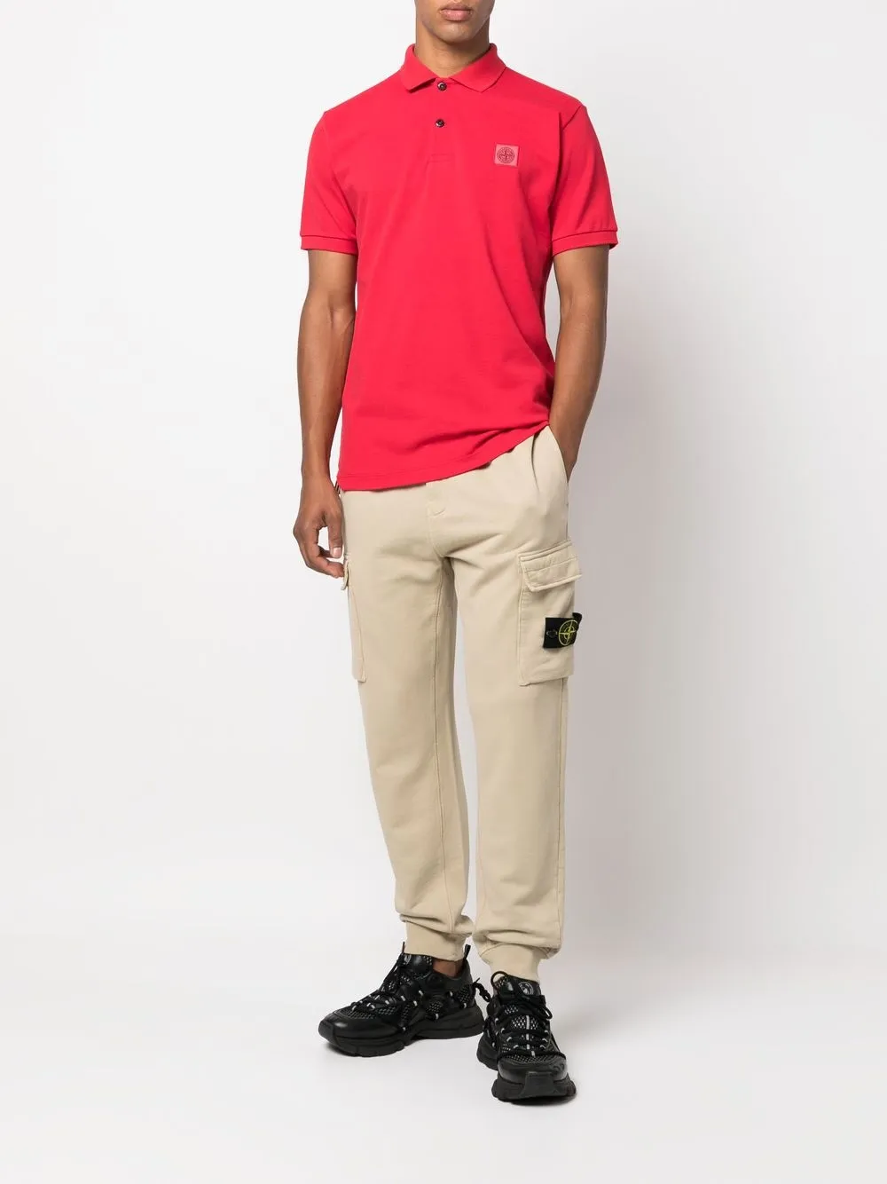 Shop Stone Island Straight-leg Trousers In Neutrals