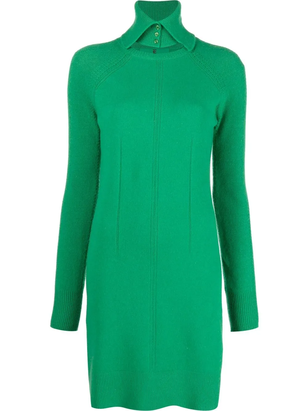 

Ermanno Scervino vestido tejido con cuello removible - Verde