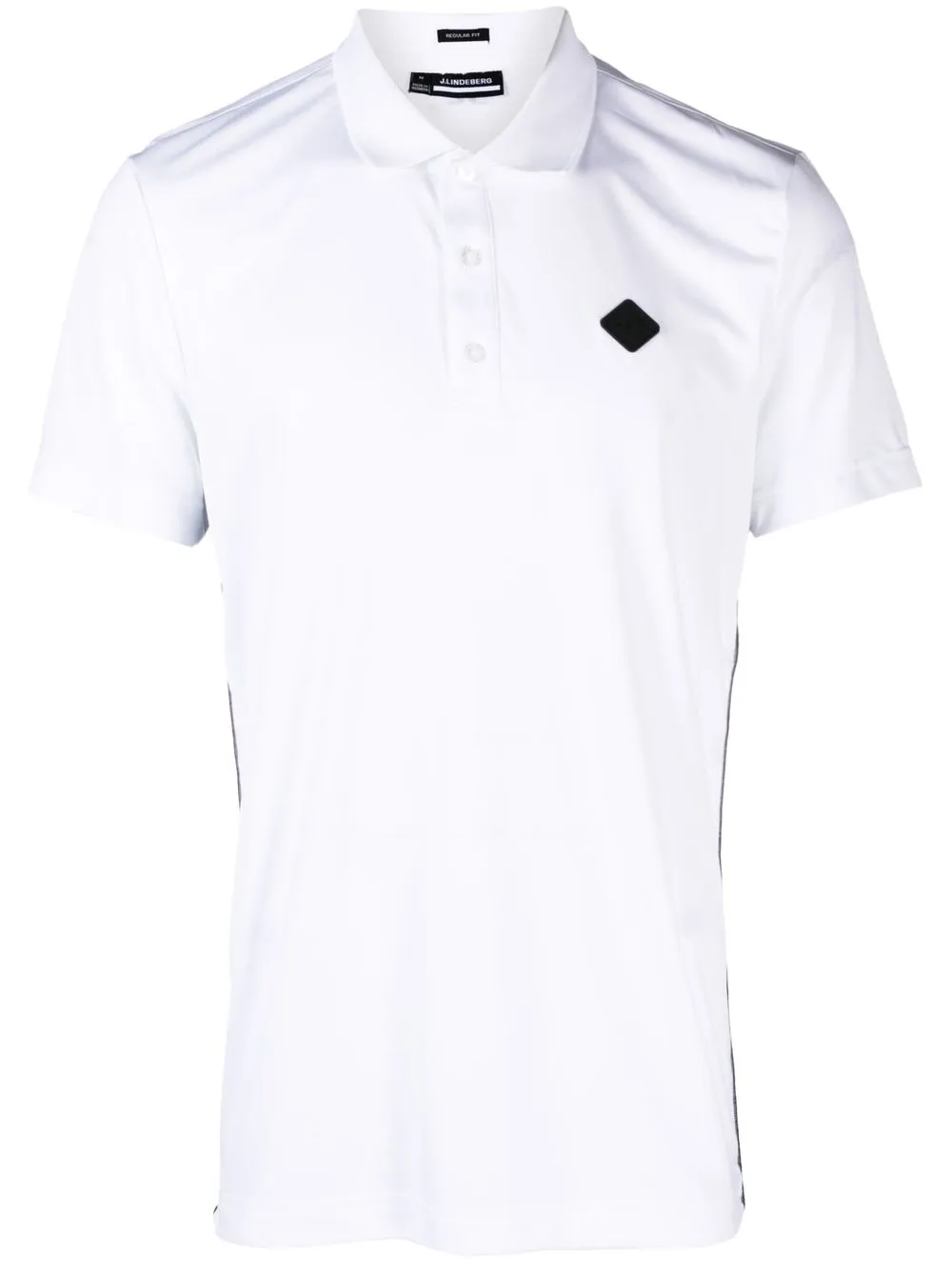 

J Lindeberg Diamond logo-tape polo shirt - White