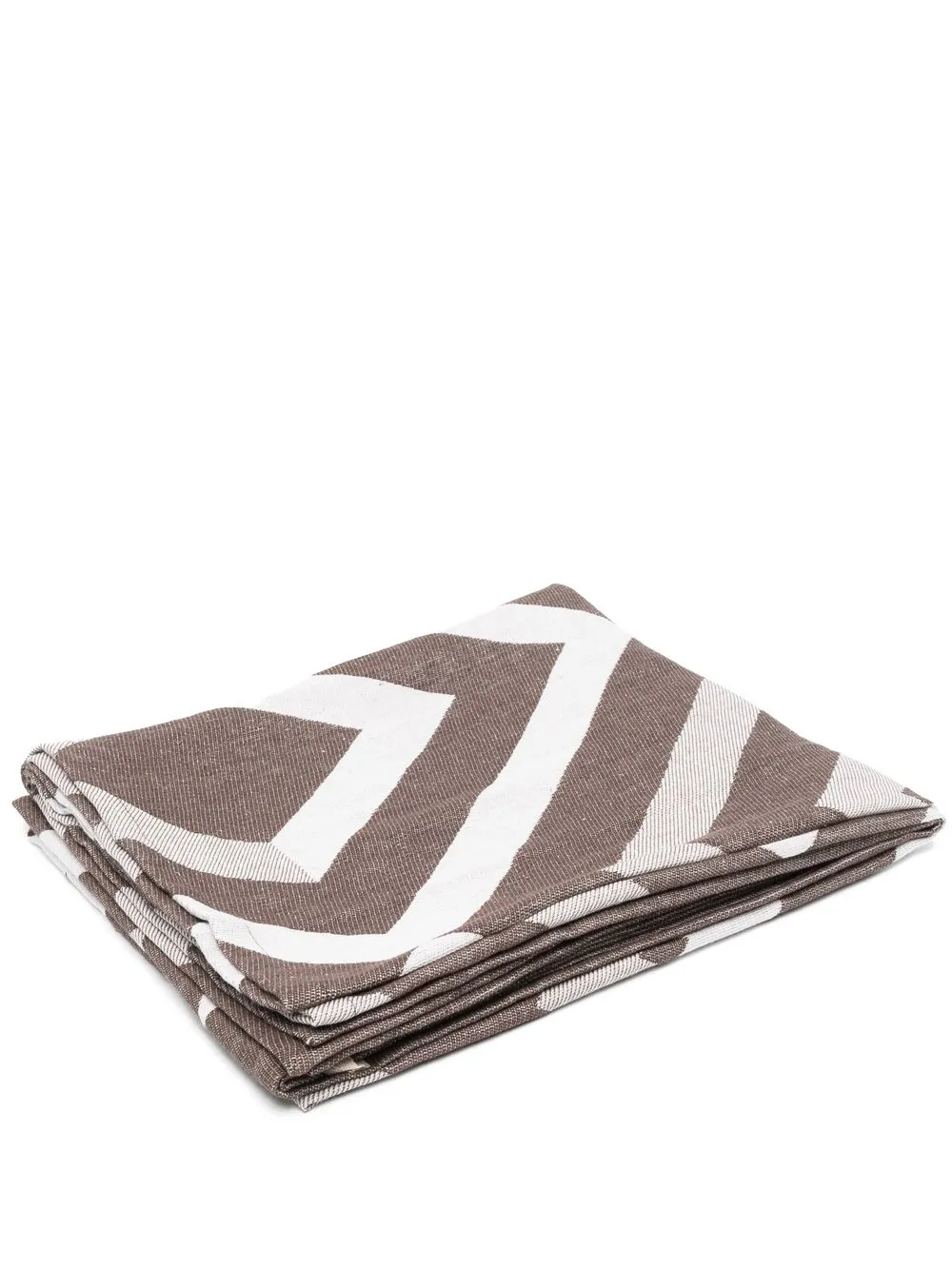 

Frescobol Carioca Jacquard Angra-print beach towel - Brown