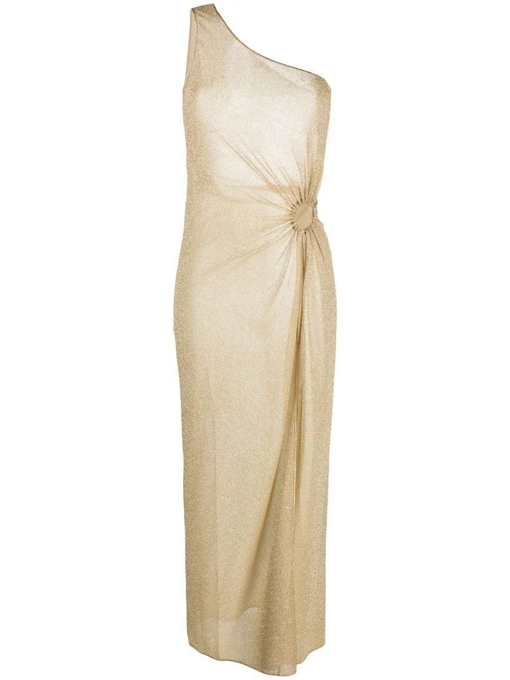 Oseree Lumerie One-shoulder Dress In Neutrals